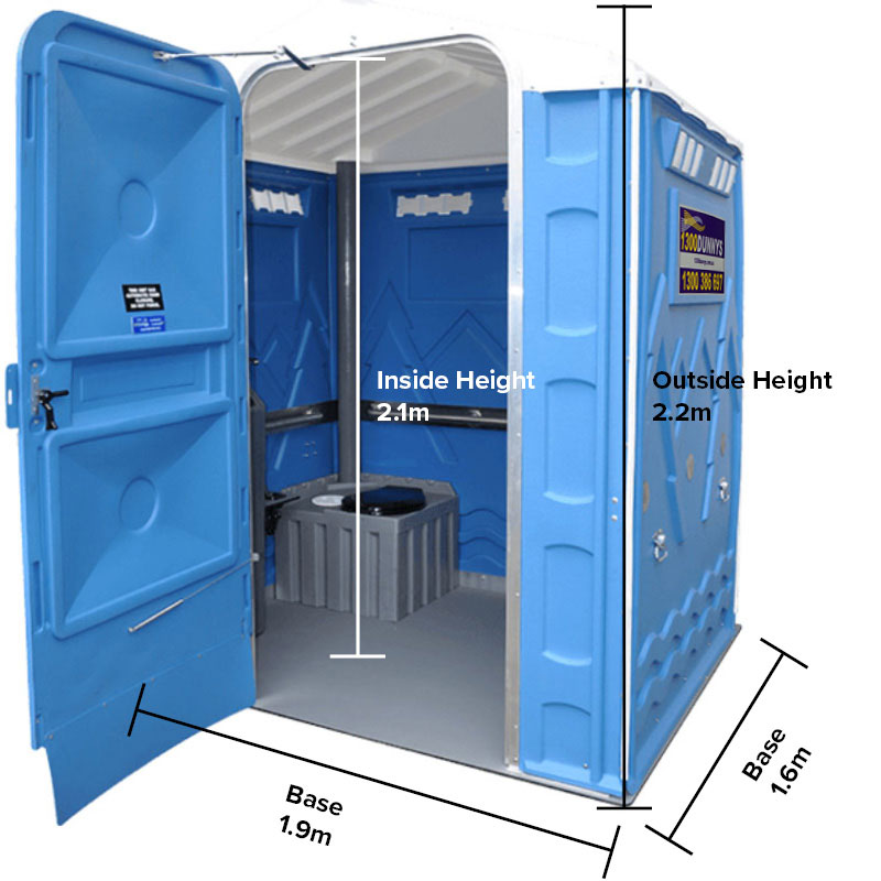 Dimensions of Disabled Portable Toilet